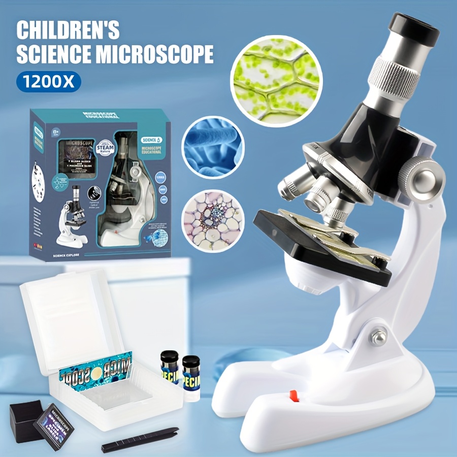 Microscope Kids Science - Microscope STEM Science Expriment Kit Adjustable