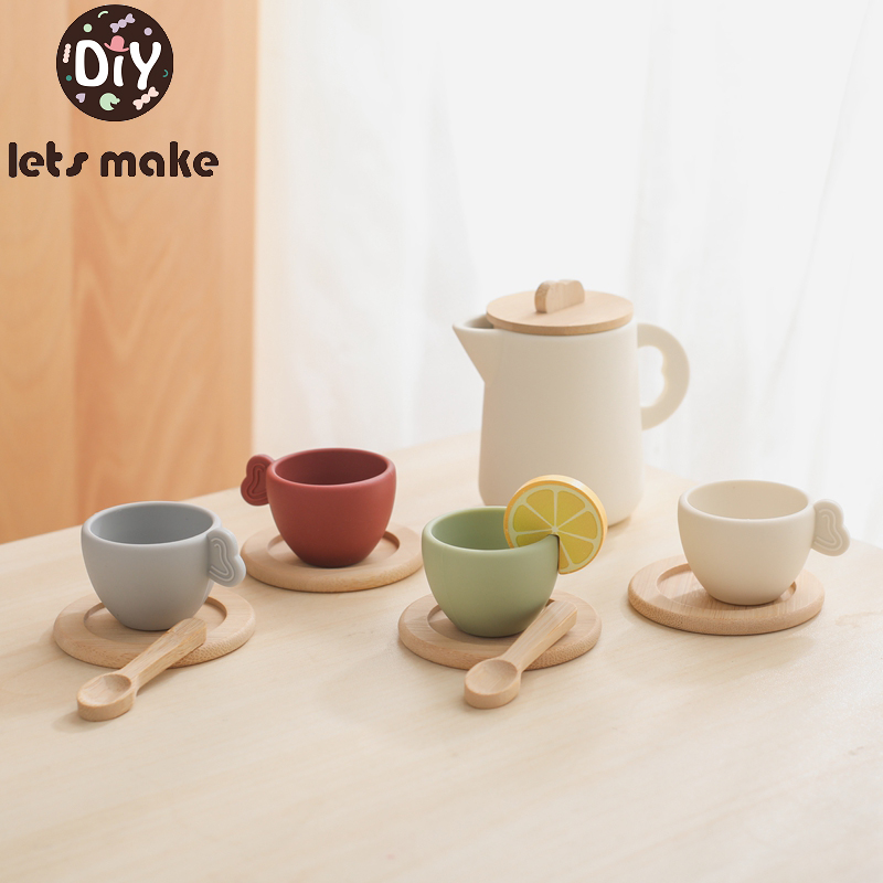 Kids Toys Kitchen - 1Set Children Montessori Toy Teapot and