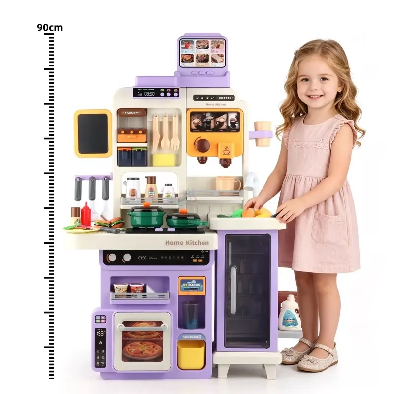 90cm Large Pretend Play Kitche - Kids Toys Kitchen 评论和价格