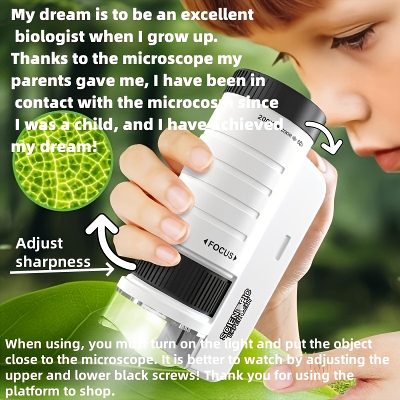Handheld Microscope Kit Lab  H - Microscope Kids Science 评论和价格