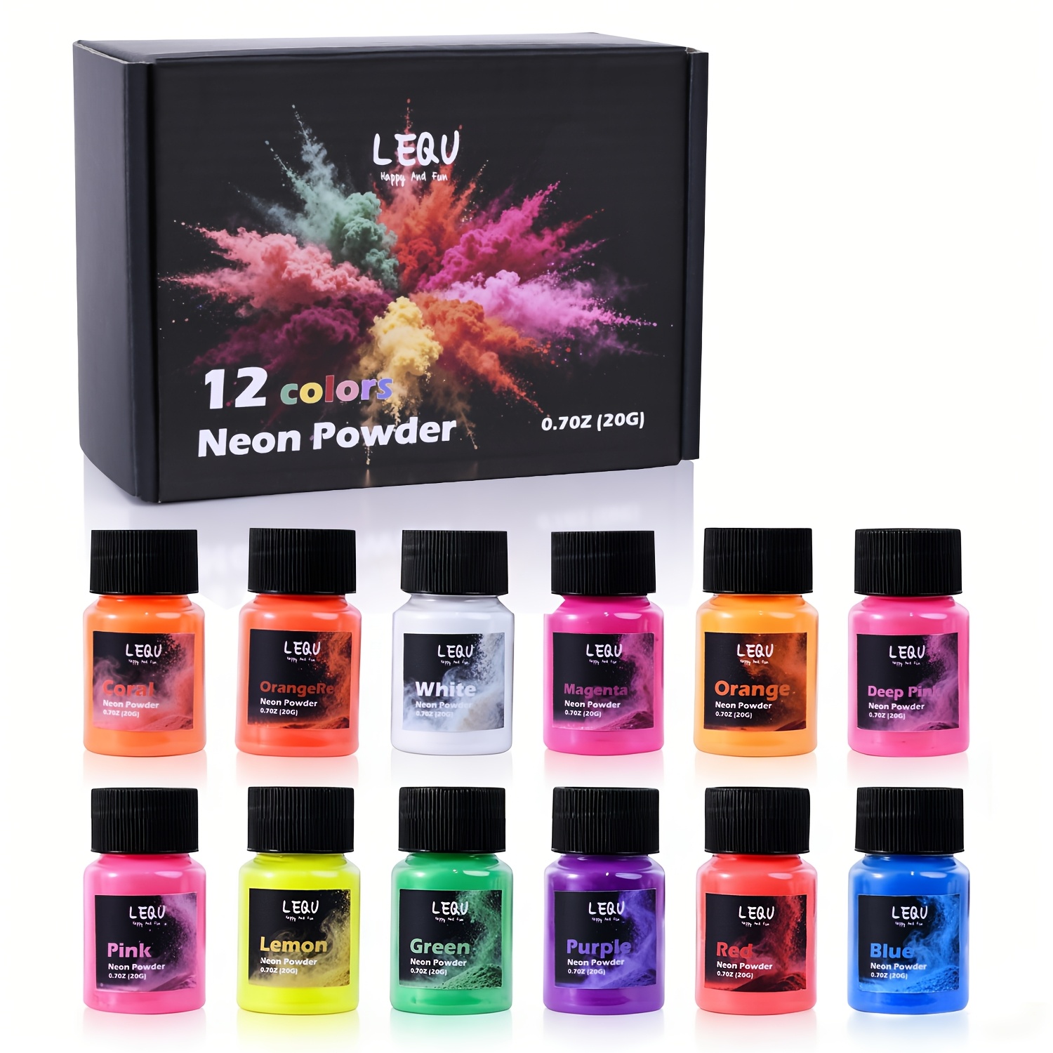 LEQU 12Colors Neon Fluorescent - Slime Making Kit 评论和价格