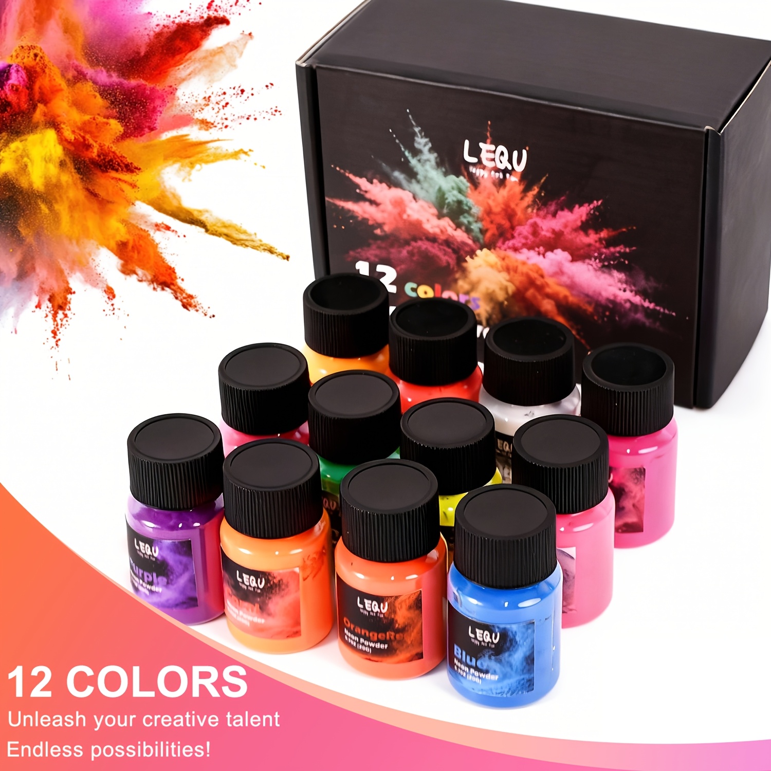 LEQU 12Colors Neon Fluorescent - Slime Making Kit 评论和价格