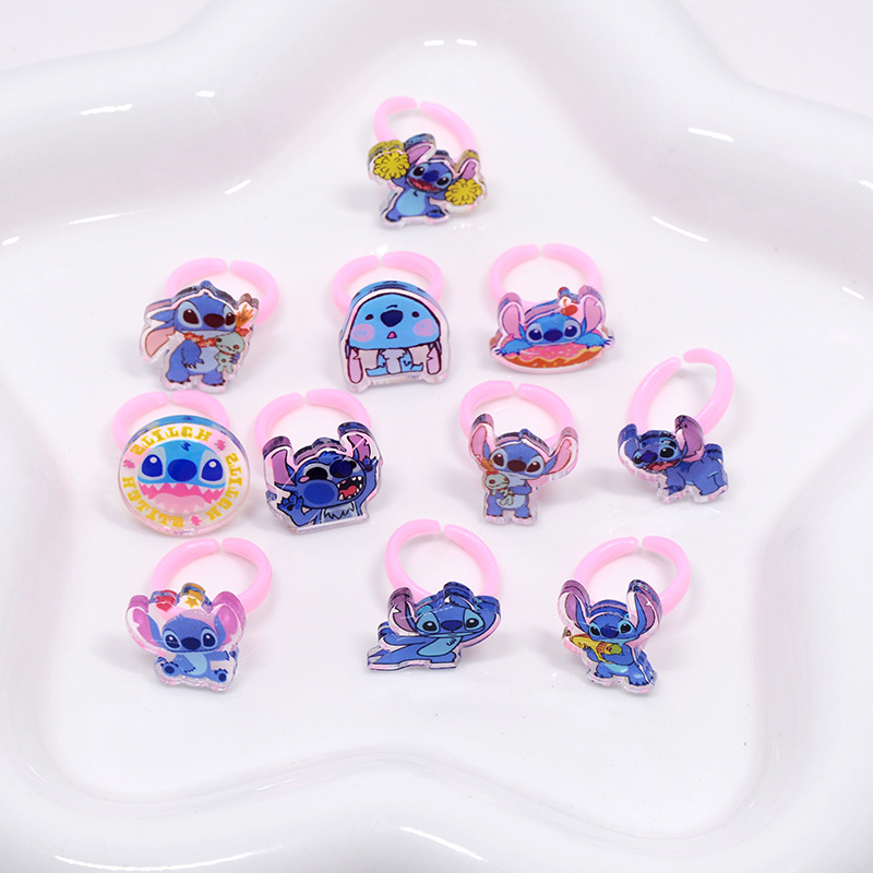 Stitch Acrylic Ring 10/20pcs K - Kids Toys Return Gift 评论和价格