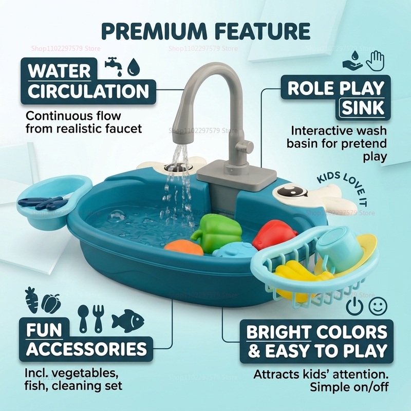 Toddler Interactive Water Play - Kids Toys Kitchen 评论和价格
